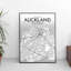 Auckland City Map - No Frame Print-1777530556