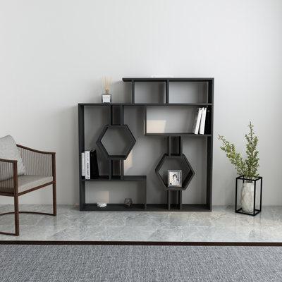 Swenson 52.7" H x 52.7" W Geometric Bookcase