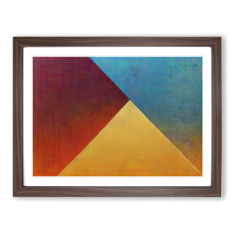 Halftone Vol.1 Abstract - Single Picture Frame Painting, 34cm H x 46cm W x 2cm D, Walnut