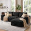 Canapé d'angle Cloud de 264 cm (104 po), canapé modulaire moderne en velours côtelé sans armature, en forme de L, avec assise profonde, méridienne à gauche ou à droite, aucun assemblage requis pour le salon ou la chambre à coucher-1882808630-1882808634