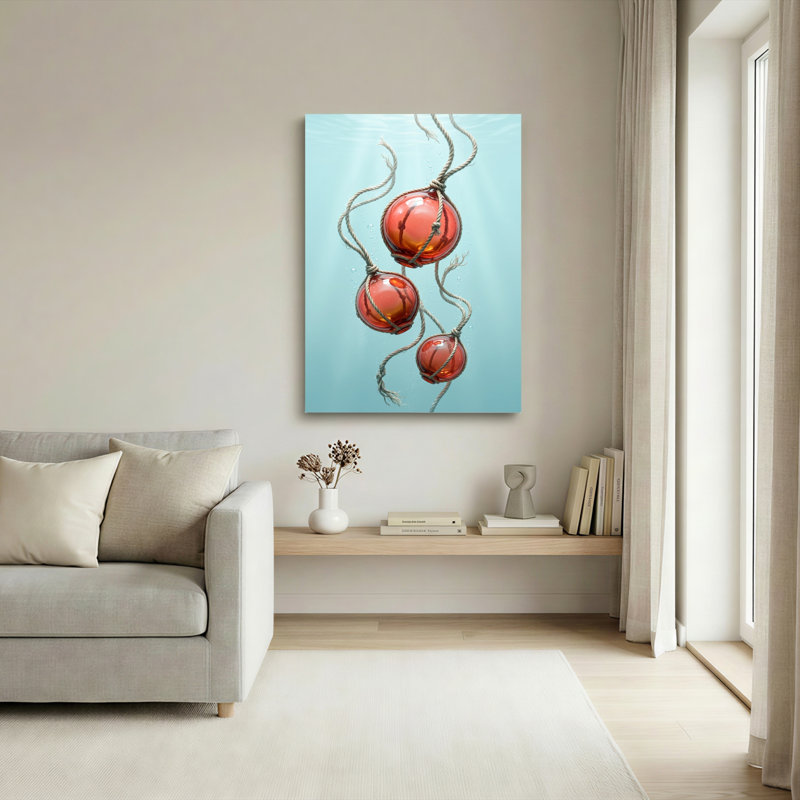 Ensemble de 1 tableau sur toile « Orbes flottantes », 36"H x 24"W, Wrapped Canvas