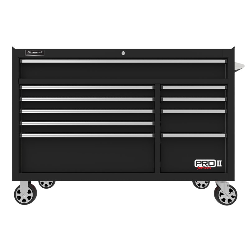 Armoire à outils 10 tiroirs l 54,5 ", Noir
