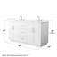 Elan TK 66" Freestanding Double Bathroom Vanity with Quartz Top-87643408-87643411-87643413