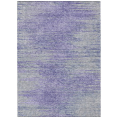 Tapis extérieur lavable abstrait 10 pi x 14 pi prune et mauve