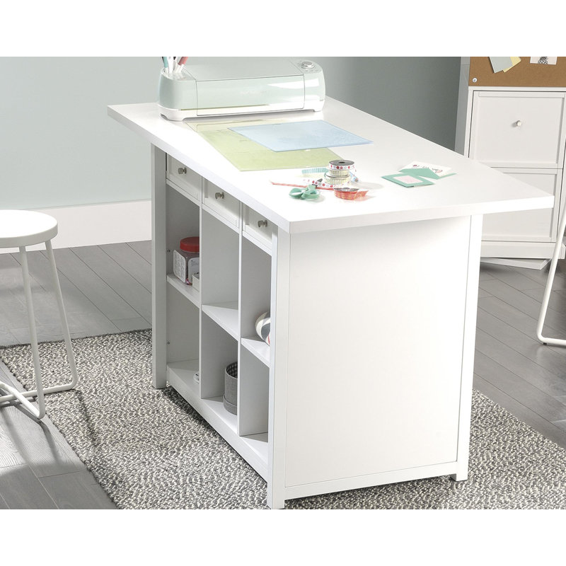 Jaavon 152.4cm x 76.2cm Craft Table with Sewing Machine Platform