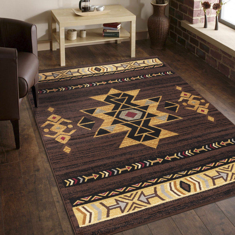 Kywuan Southwestern Indoor Rug, Rectangle 5'3" x 7'3"