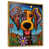 Toile avec cadre flottant or