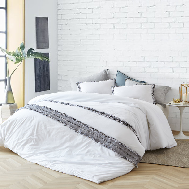 Housse de couette en coton percale délavé 200TC Portugal Boa Noite, Housse de couette pour très grand lit
