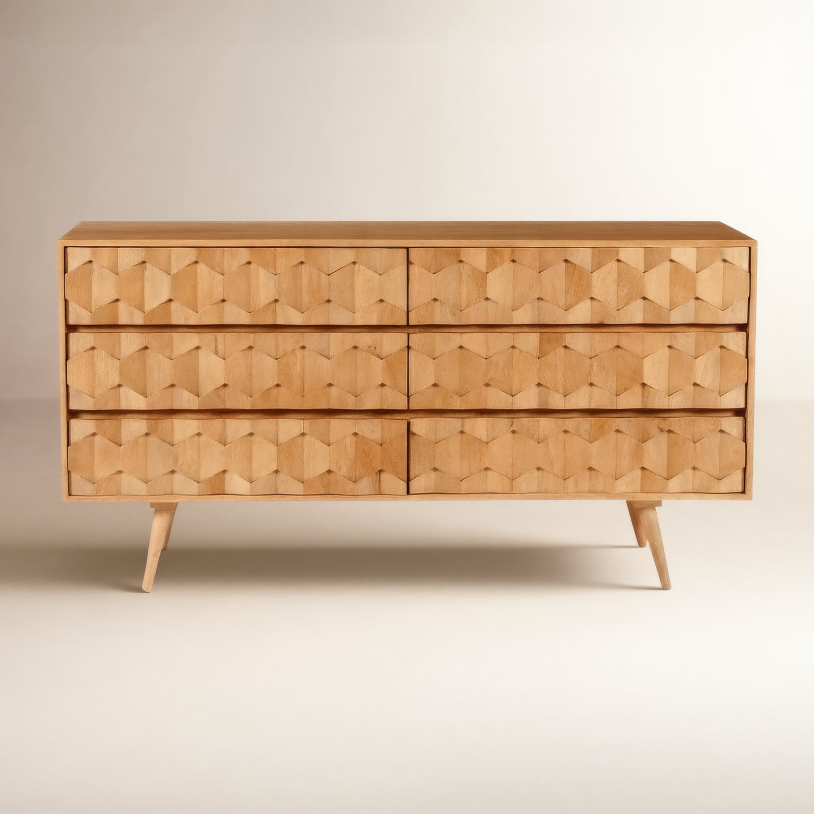 Alice 6 - Drawer Double Dresser, Brown