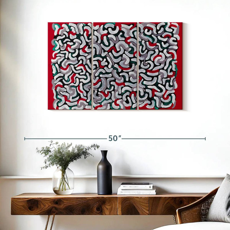 Popcorn Red, 24" H x 38" W
