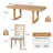 Venn Extendable Dining Table Set with Upholstered Chairs-2037724539-2027282592