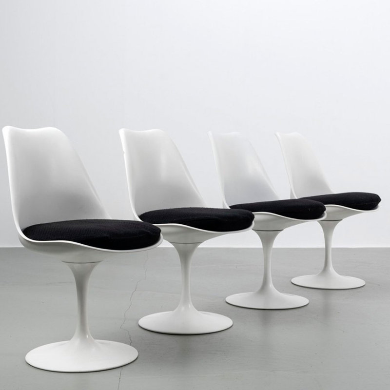 17.5'' H Fabric Upholstered Side Chair, Black