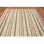 Tapis à motif géométrique moderne à fond crème et à rayures minimalistes One-of-a-Kind