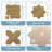 Star & Cross Peel and Stick Wall Paneling, PET Acoustic Felt with 96 Adhesive Tabs (Set of 16)-136991931