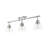 Iftimie 3-Light Semi-Flush - Track Light with Clear Glass-1141845025