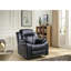 Élégant fauteuil inclinable rembourré noir-2086367644