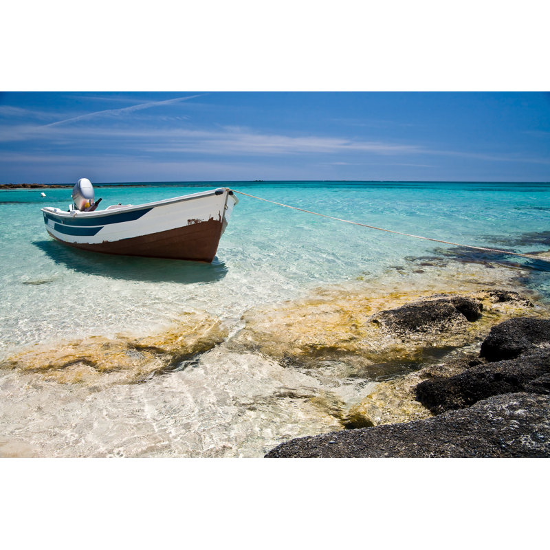 Single Boat - Wrapped Canvas Print, 30cm H x 46cm W x 3.8cm D