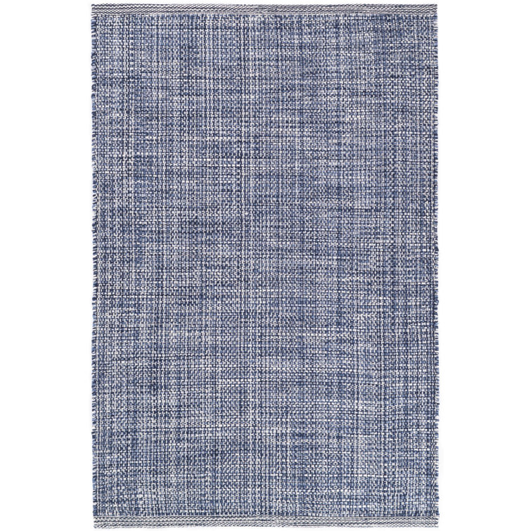 Tapis bleu tissé à la main intérieur / extérieur Fusion