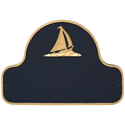 Sailboat Arch Address Sign Plaque