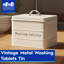 Harbour Housewares - 2 Piece Vintage Metal Utility Canisters Set-1664807789