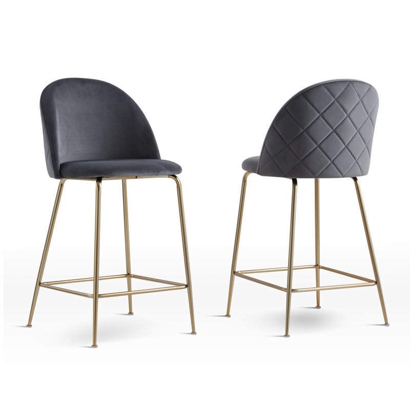 Tabouret de comptoir 26 po Loxton, gris