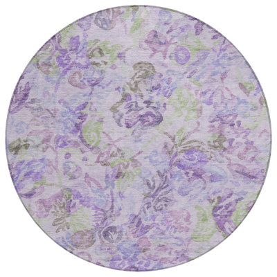 Machine Washable Indoor/Outdoor Chantille ACN2723 Floral Rug
