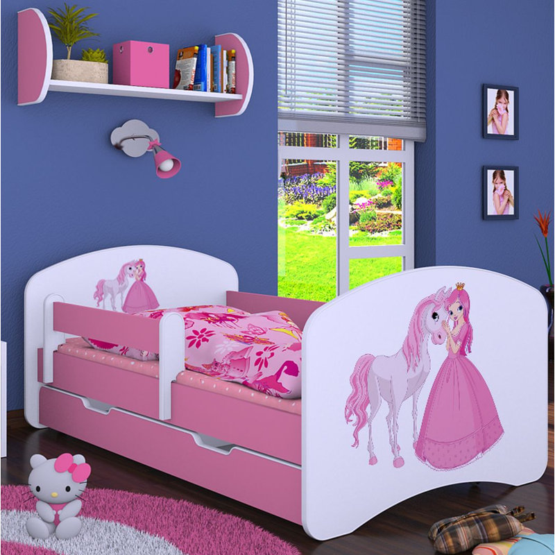 Nordham Cabin Bed Themed Beds with Storage Included, Pink
