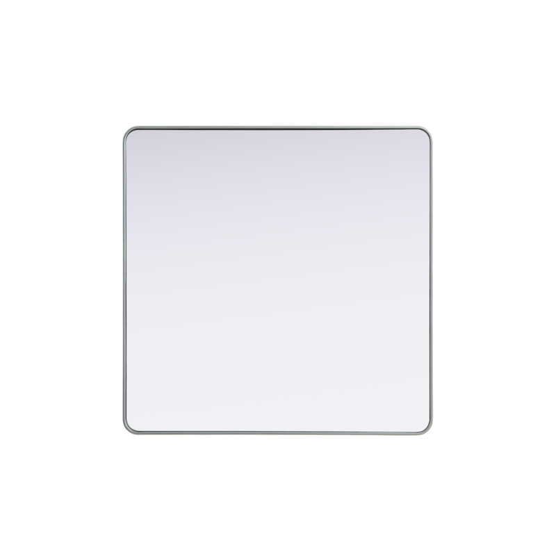 Erath Contour Metal Mirror, Silver, 48" x 48"