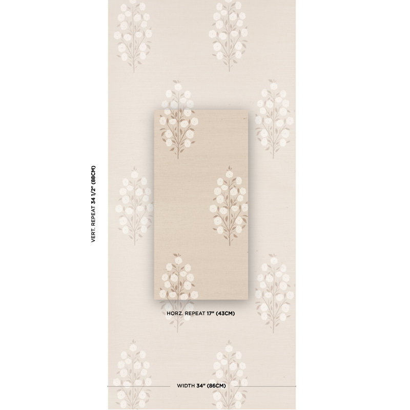 Papier peint en sisal Josepha, Neutre