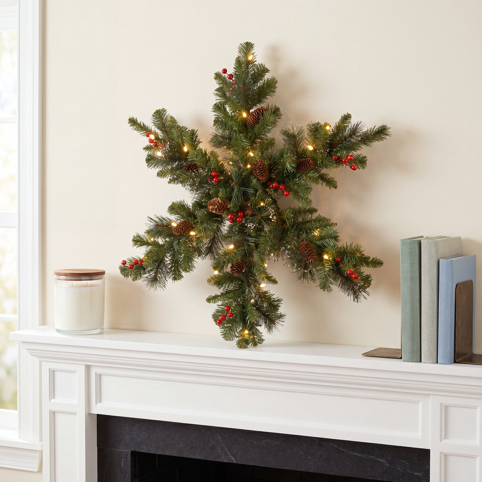 4" Pre-Lit Spruce Christmas Swag