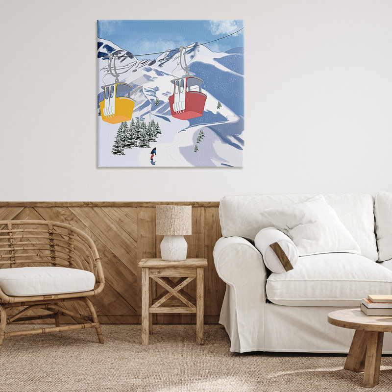  «Ski Lift over Vast Mountain» par Ashley Singleton, H 36 po x l 36 po