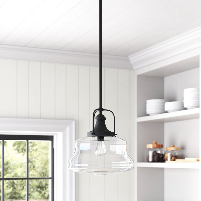 Luminaire suspendu simple à 1 lumière Elvis, Bronze vieilli