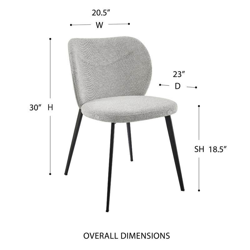 Table de salle à manger Adara, Gris / Noir