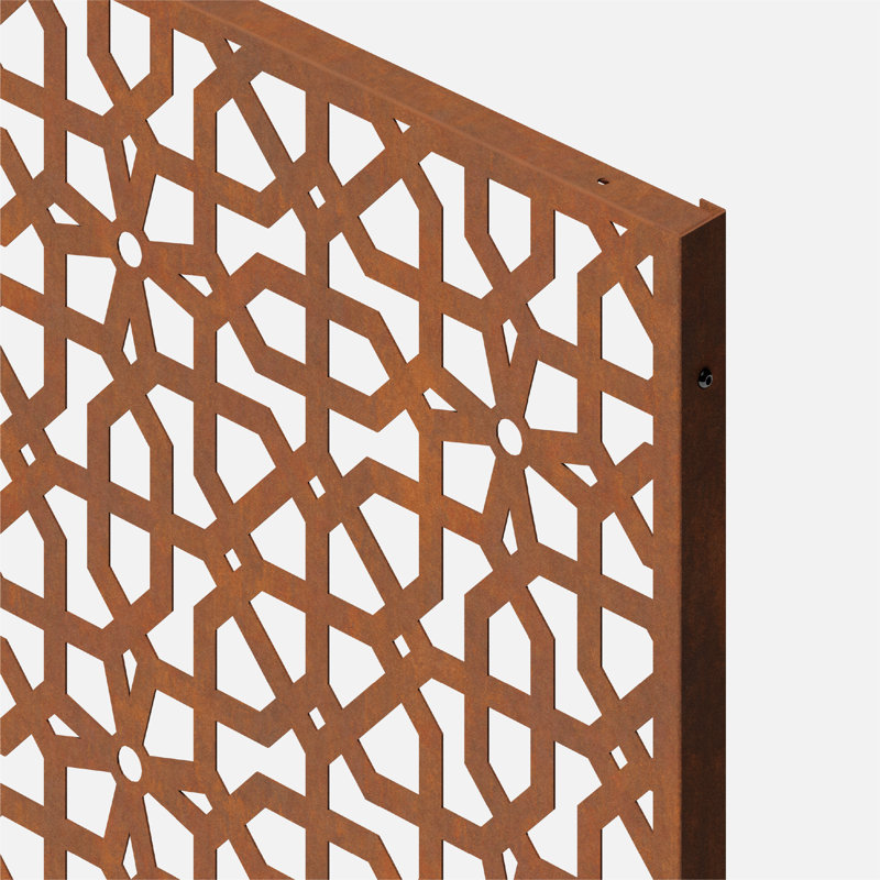 Screen Series Metal Privacy Screen, Brown