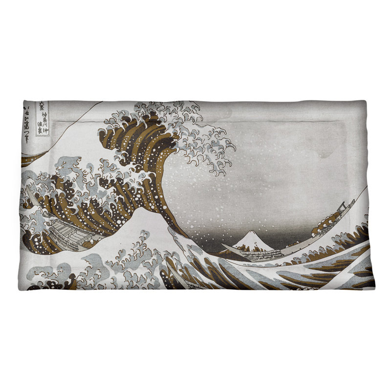 Great Wave Taie décorative, Roi, Microfibre, Brun