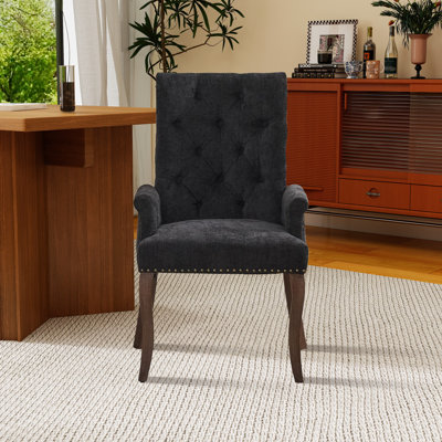 Chenille Upholstered Accent Dining Chair