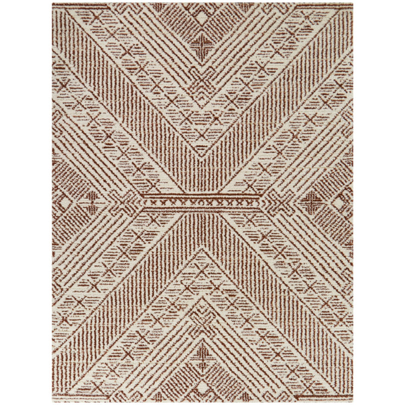 Tapis marocain tissé à la machine Deakan, Rectangle 5 pi 3 po x 7 pi
