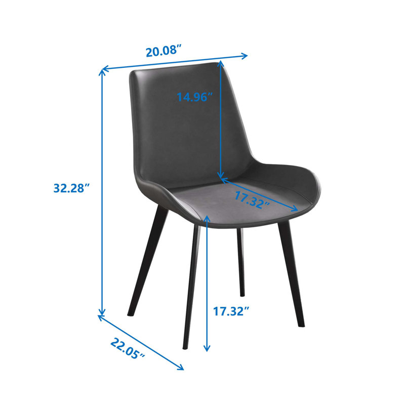 Chaise de salle à manger Modern, gris, 4