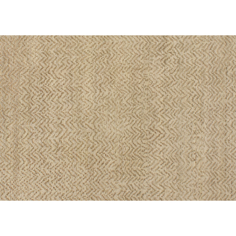 Tapis écureuil gris noué à la main de haute qualité, Rectangle 8 pi x 10 pi