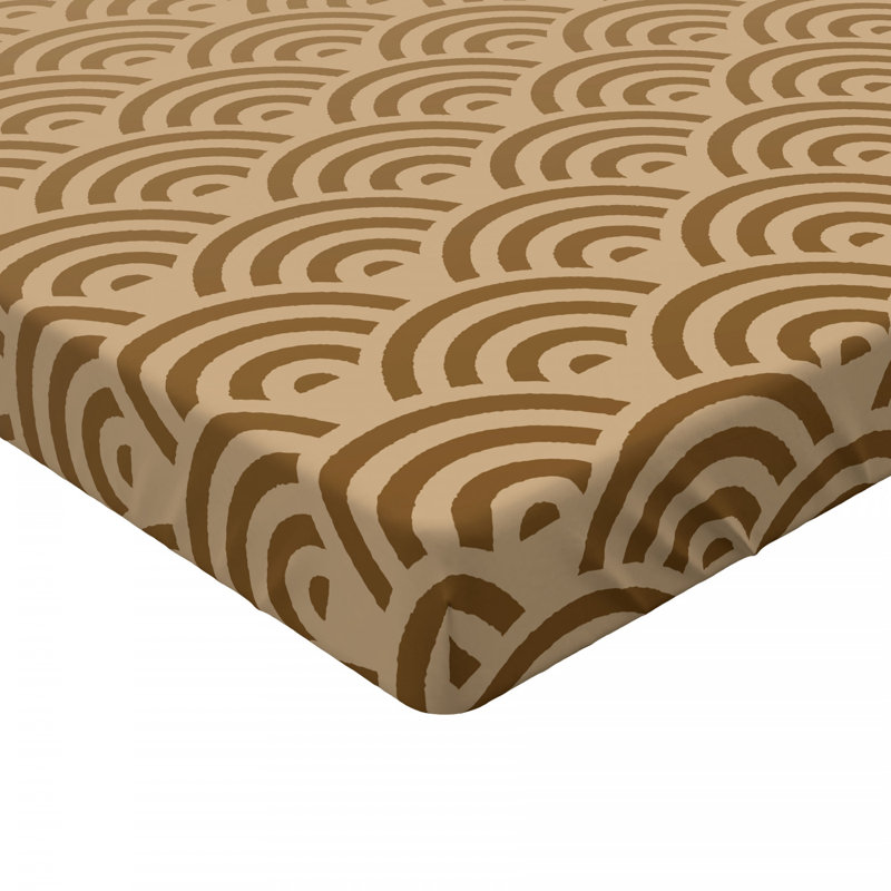Microfiber Geometric Fitted Sheet, Queen Fitted Sheet