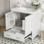 Meuble-lavabo de 30 po avec lavabo simple, meuble-lavabo encastré, armoire de rangement avec 2 portes et un tiroir, fermeture en douceur, structure en bois massif-527078524