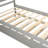 Twin Size Platform Bed With Gray Trundle - Solid Wood And Formation-2001219787