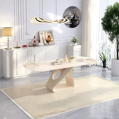 Light luxury superior sintered stone dining table