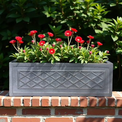 Stone Window Box Planter