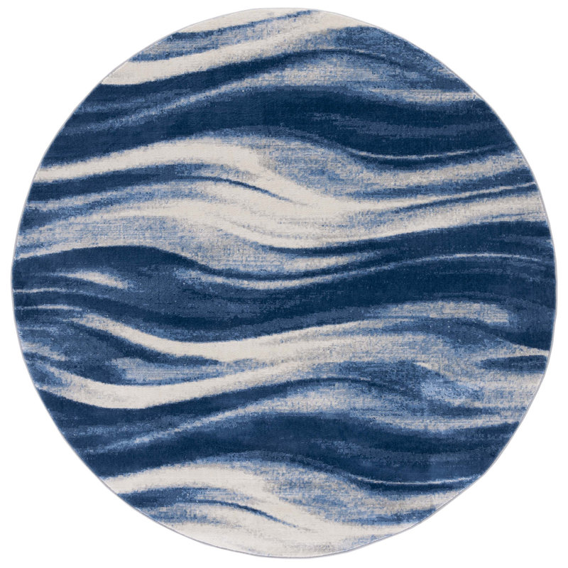 Jasper 100 Performance Abstract Rug, Round 6'7"