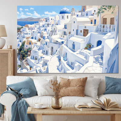 «Greek Santorini Odyssey III - Grèce», art mural sur toile