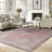 BELIDA Machine Washable Vintage Foldable Area Rugs Pink Ivory-82962361