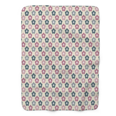 Floral Grace - couverture sherpa 1 pièce de qualité supérieure 0229