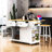 Large Kitchen Island With Power Socket, Internal Storage, 5 Mobility, 2 Drawers, Adjustable Shelves, White Hue Cart Drop Leaf, 5 Wheels,-1231954652