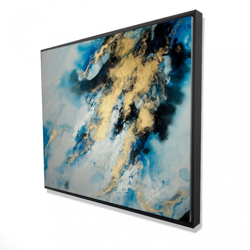 Blue Marble Print On Canvas